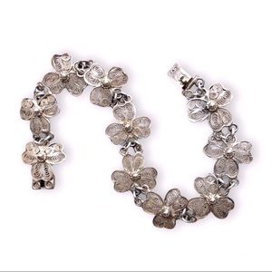 Silver Filigree Bracelet (Vintage) - European
